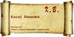 Kazal Benedek névjegykártya